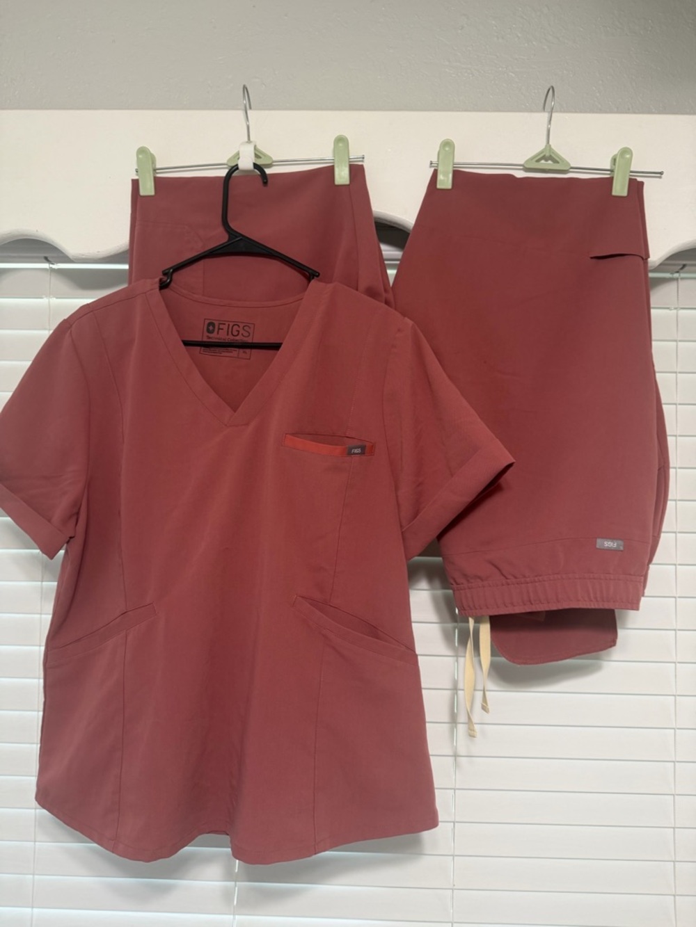 FIGS Three- Piece Scrub Set in Mauve